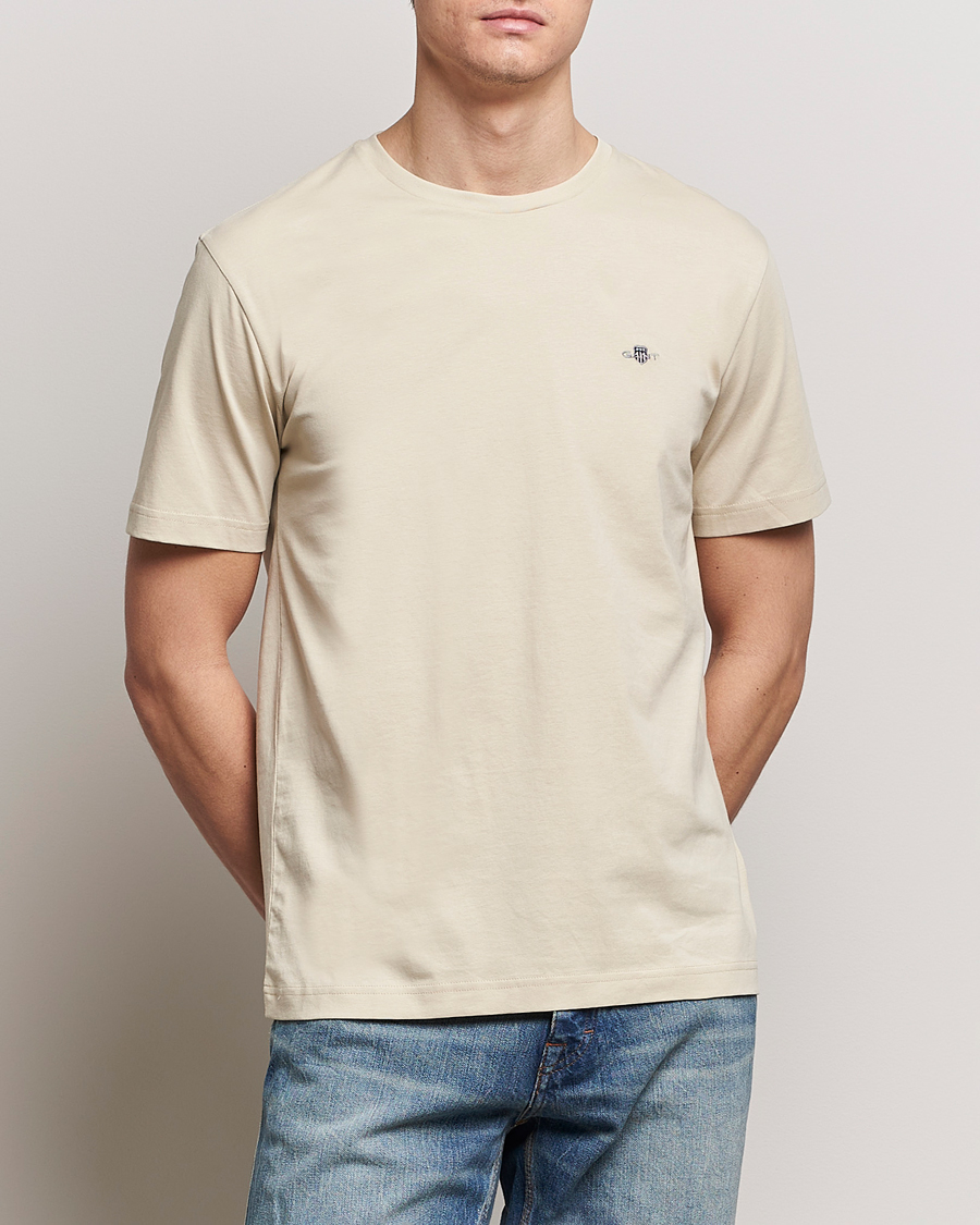 Heren | T-shirts met korte mouwen | GANT | The Original T-Shirt Silky Beige