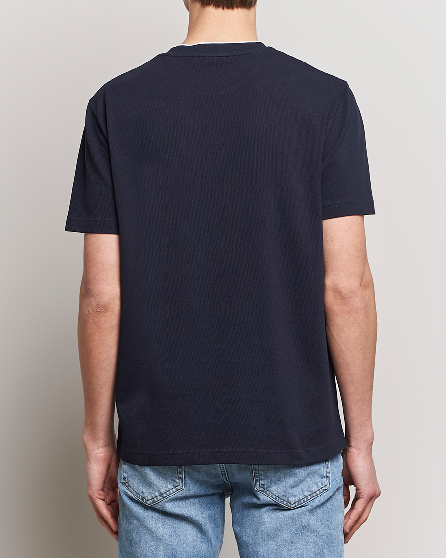 Heren | T-shirts | GANT | Pique Crew Neck T-Shirt Evening Blue