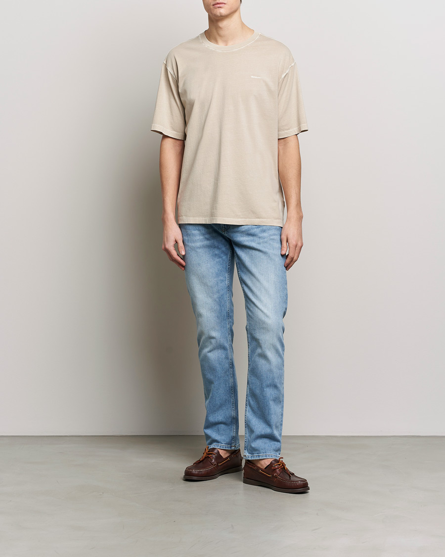 Heren | T-shirts | GANT | Sunbleached T-Shirt Silky Beige