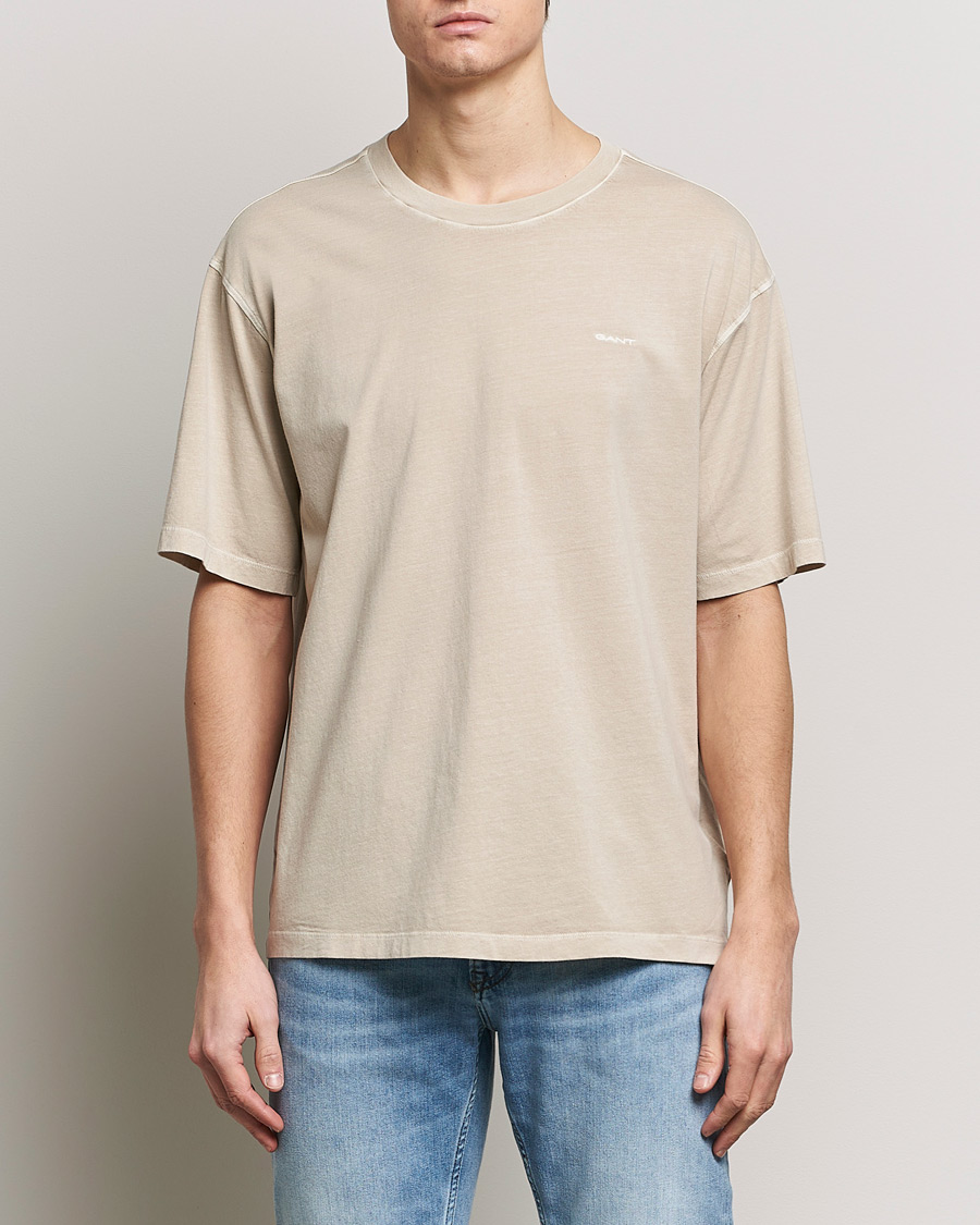 Heren | T-shirts met korte mouwen | GANT | Sunbleached T-Shirt Silky Beige