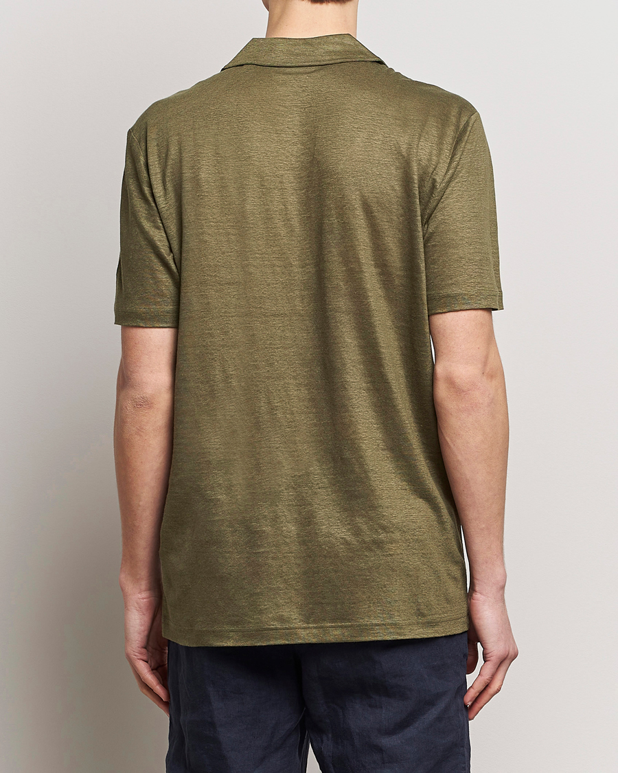 Heren | Polo's | GANT | Linen Polo Juniper Green