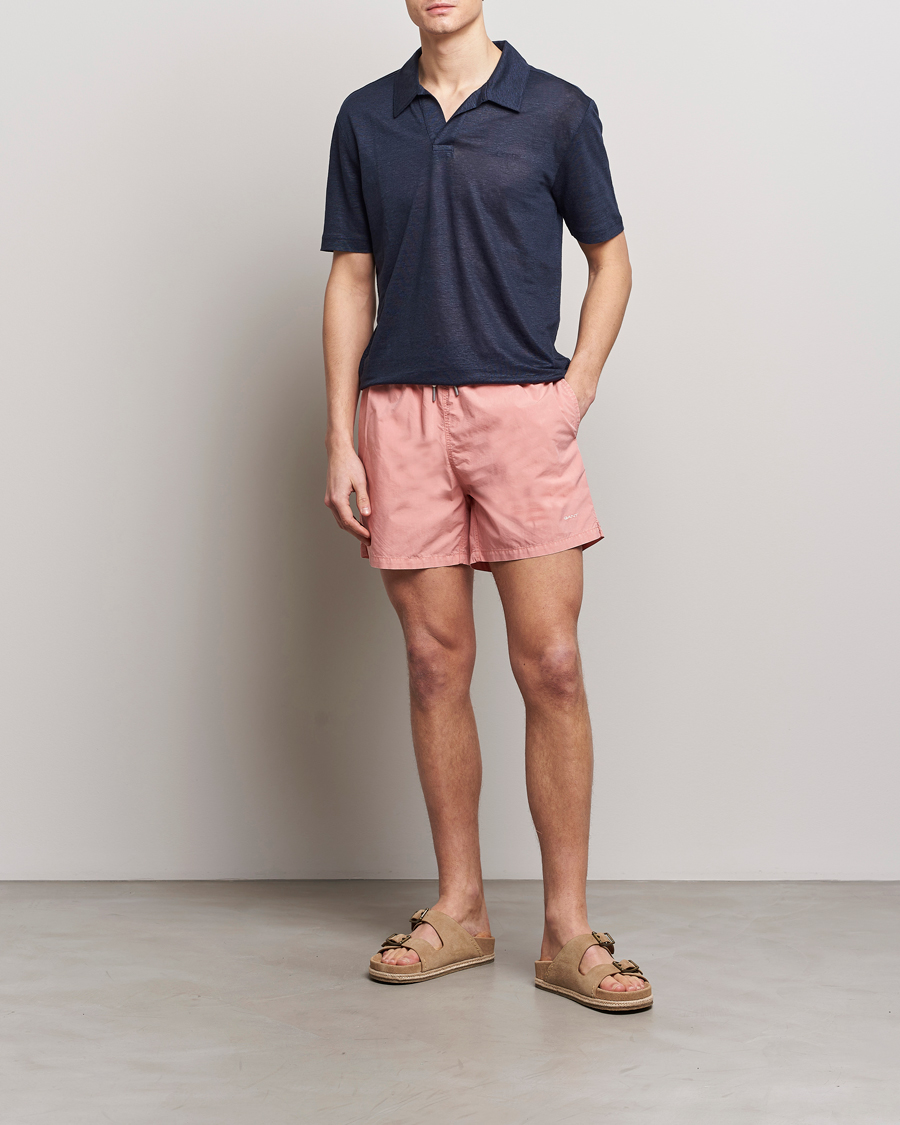 Heren | Polo's | GANT | Linen Polo Evening Blue