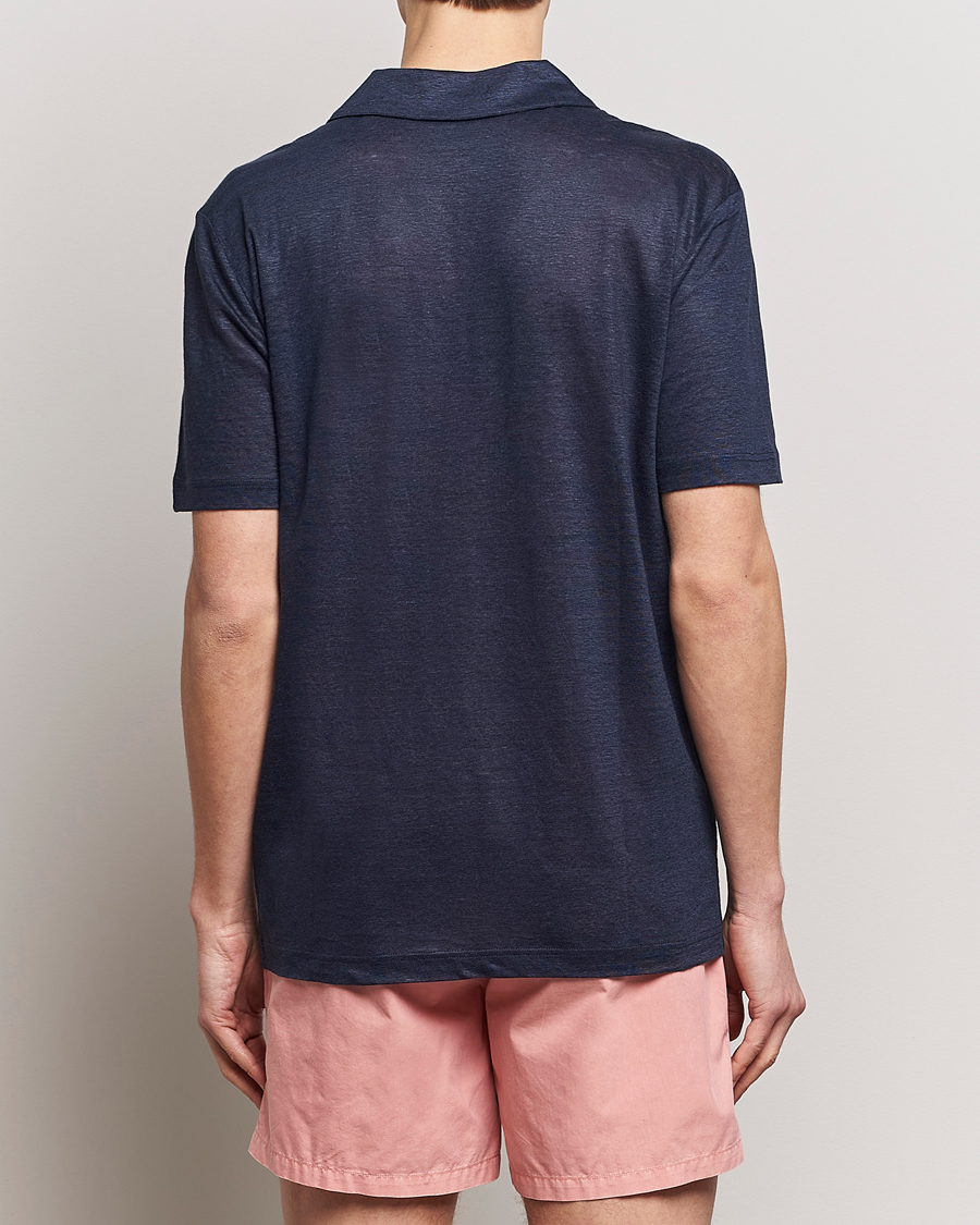 Heren | Polo's | GANT | Linen Polo Evening Blue