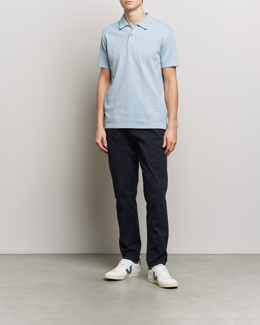 Heren | Polo's | GANT | Waffle Textured Polo Dove Blue