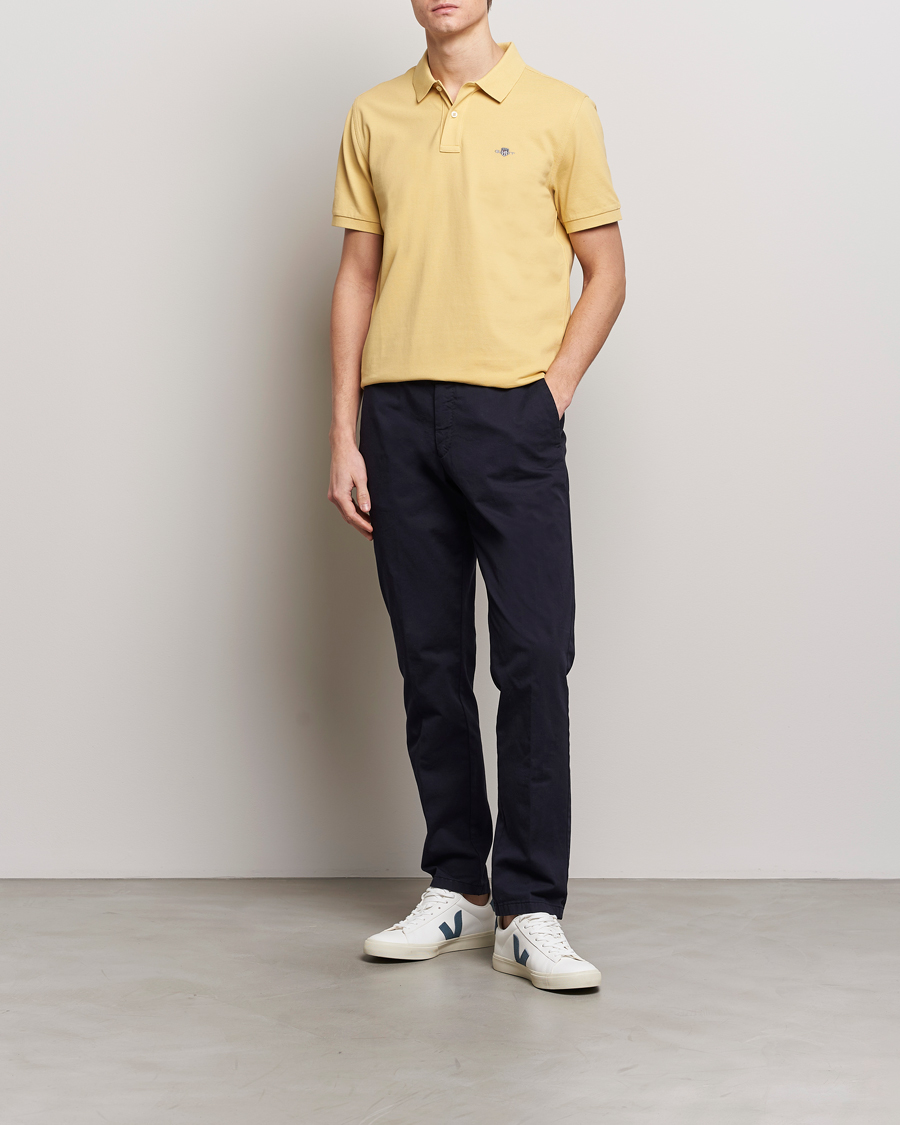 Heren | Polo's | GANT | The Original Polo Dusty Yellow