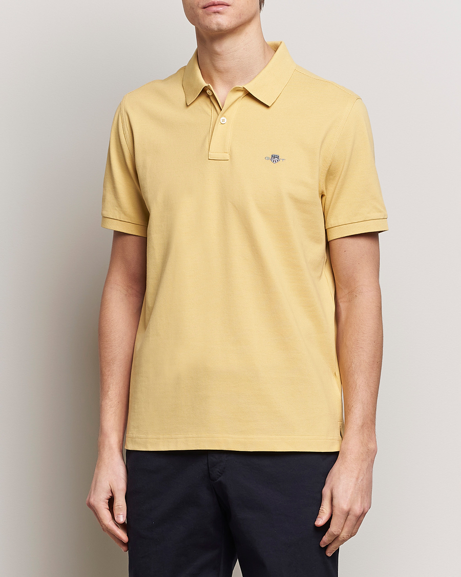 Heren | Poloshirts met korte mouwen | GANT | The Original Polo Dusty Yellow