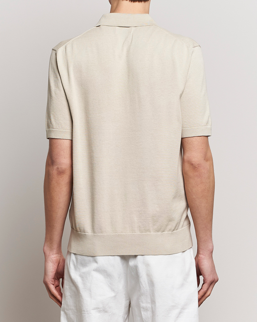 Heren | Polo's | GANT | Pointelle Structured Knitted Polo Silky Beige