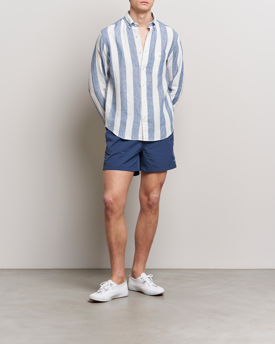 Heren | Zwembroek | GANT | Basic Swimshorts Dusty Blue Sea