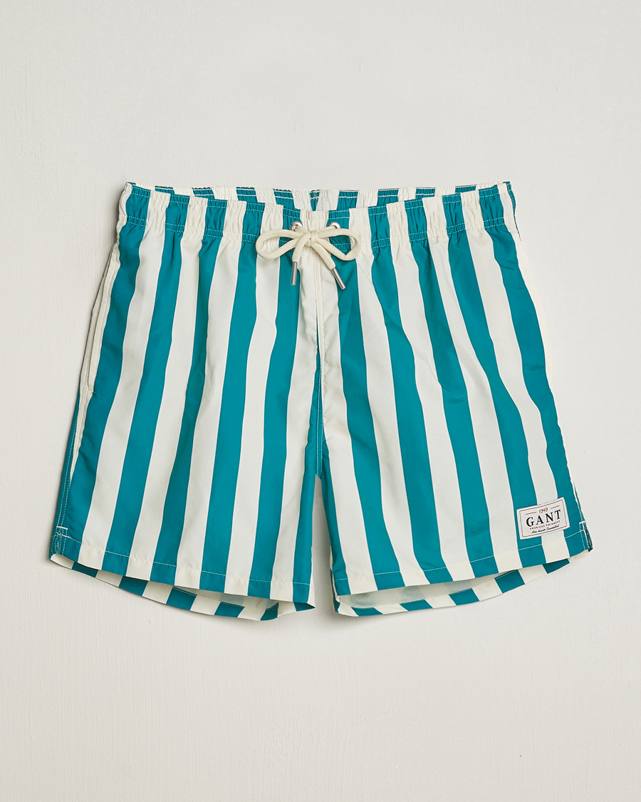 Heren | Zwembroek | GANT | Blockstriped Swimshorts Ocean Turquoise