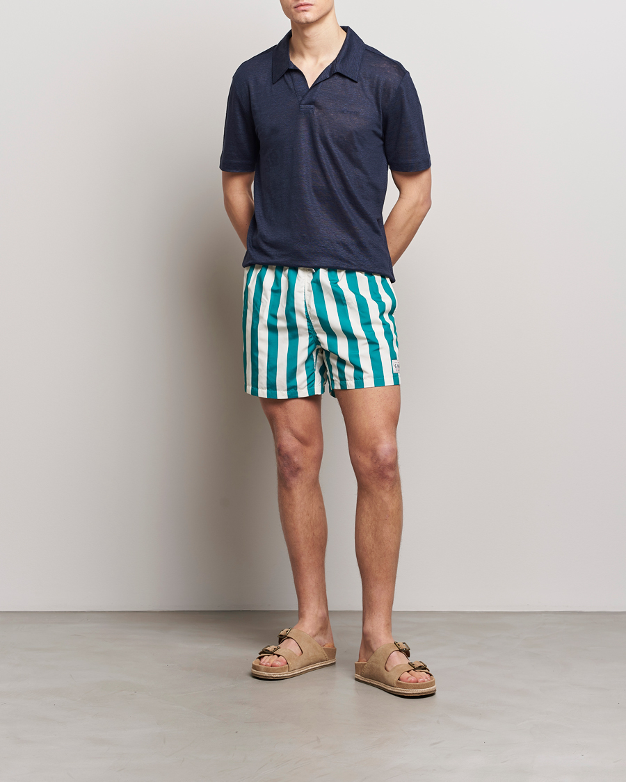 Heren | Zwembroek | GANT | Blockstriped Swimshorts Ocean Turquoise