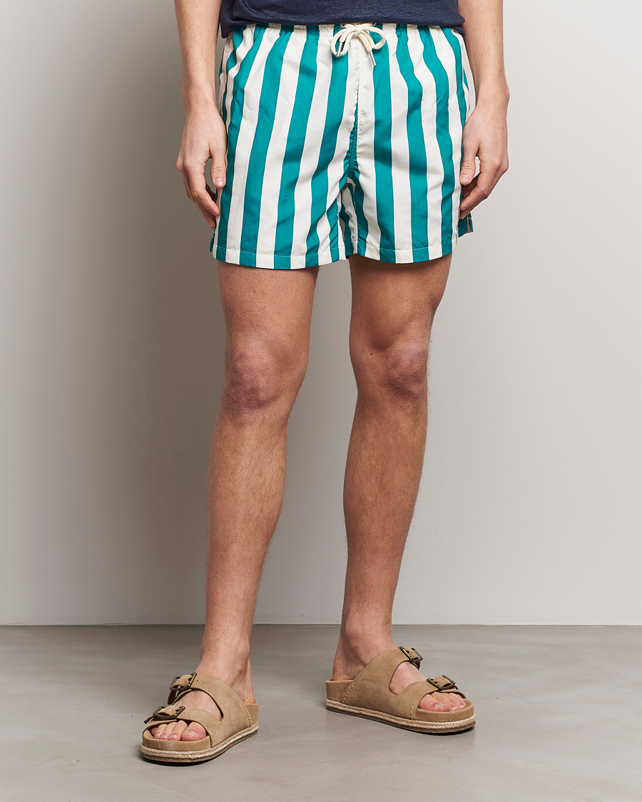 Heren | Afdelingen | GANT | Blockstriped Swimshorts Ocean Turquoise