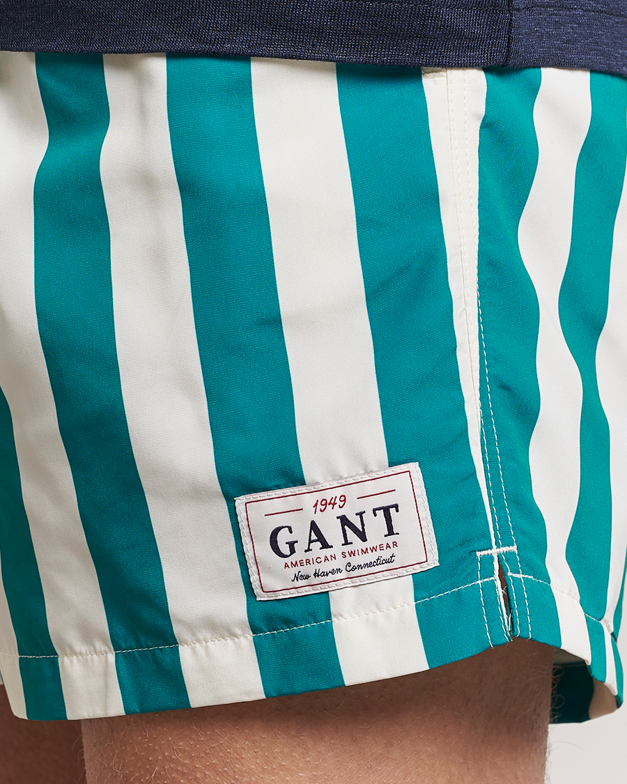Heren | Zwembroek | GANT | Blockstriped Swimshorts Ocean Turquoise