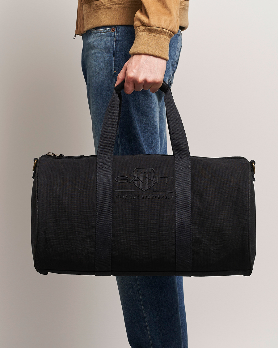 Heren | Accessoires | GANT | Tonal Shield Duffle Bag Ebony Black