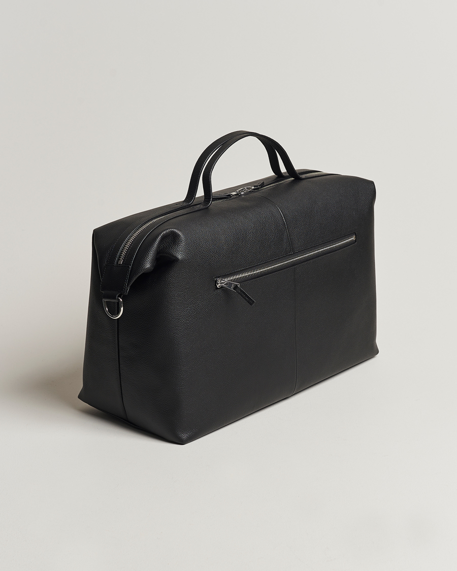Heren | GANT Leather Weekendbag Black | GANT | Leather Weekendbag Black