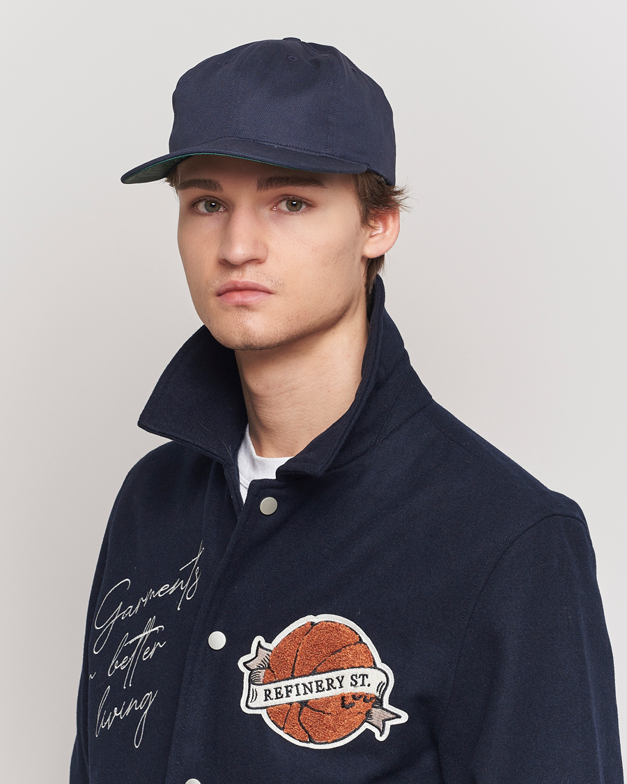 Heren | Petten | Ebbets Field Flannels | Made in USA Unlettered Cotton Cap Navy