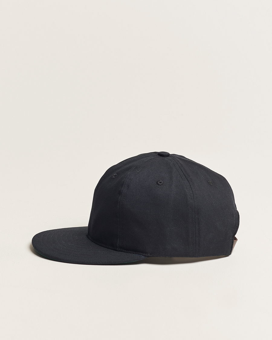Heren | Ebbets Field Flannels Made in USA Unlettered Cotton Cap Black | Ebbets Field Flannels | Made in USA Unlettered Cotton Cap Black