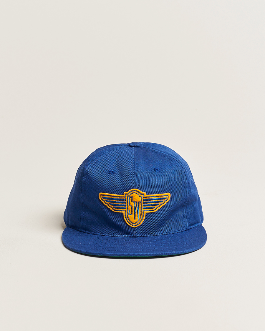 Heren | Ebbets Field Flannels Made in USA Stewart-Warner 1930 Vintage Cap Blue | Ebbets Field Flannels | Made in USA Stewart-Warner 1930 Vintage Cap Blue