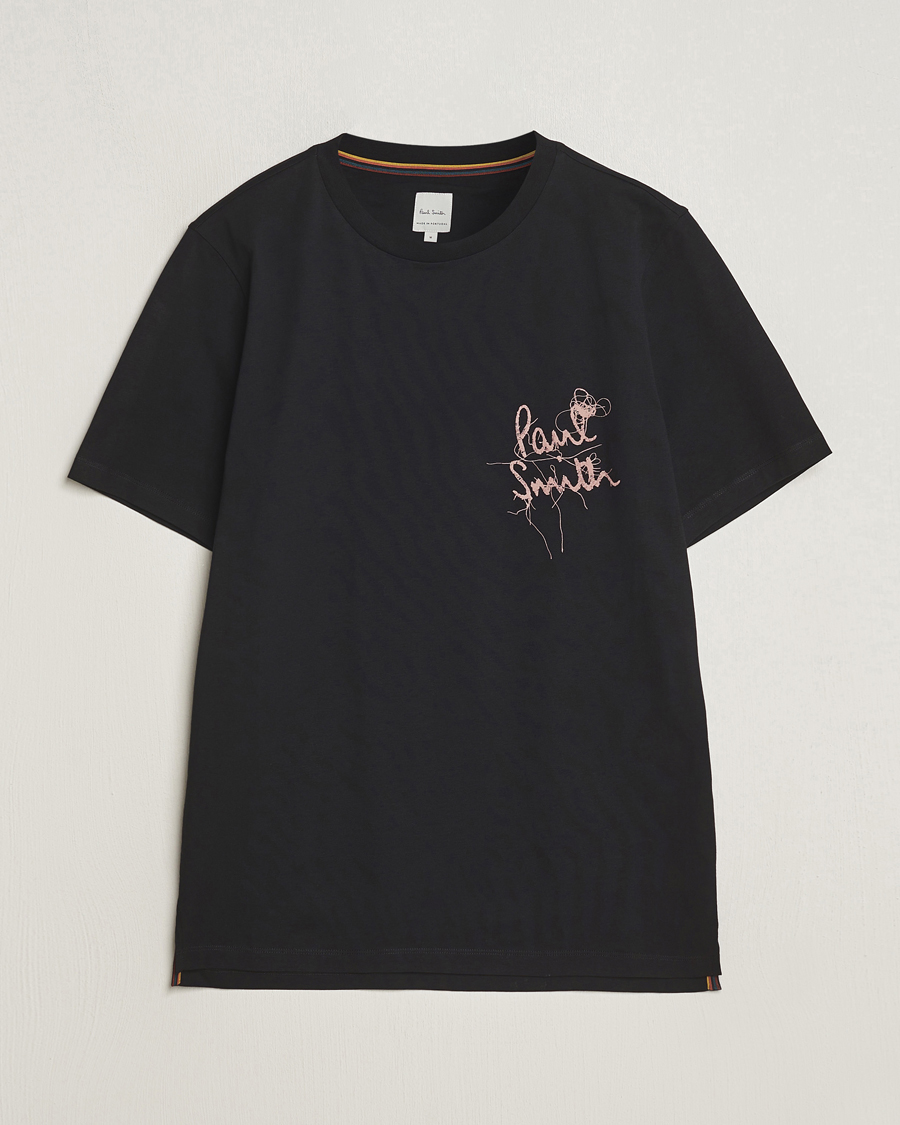 Heren | T-shirts | Paul Smith | Organic Cotton Logo Crew Neck T-Shirt Black