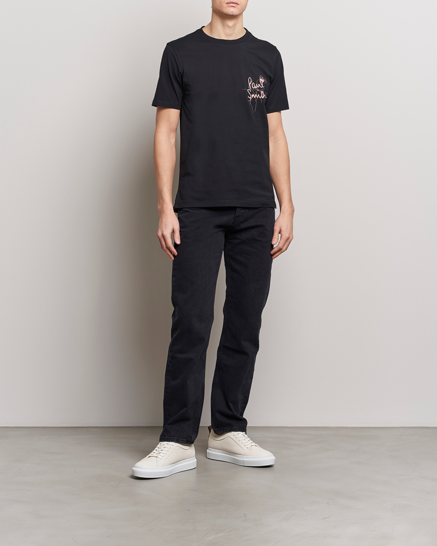 Heren | T-shirts | Paul Smith | Organic Cotton Logo Crew Neck T-Shirt Black