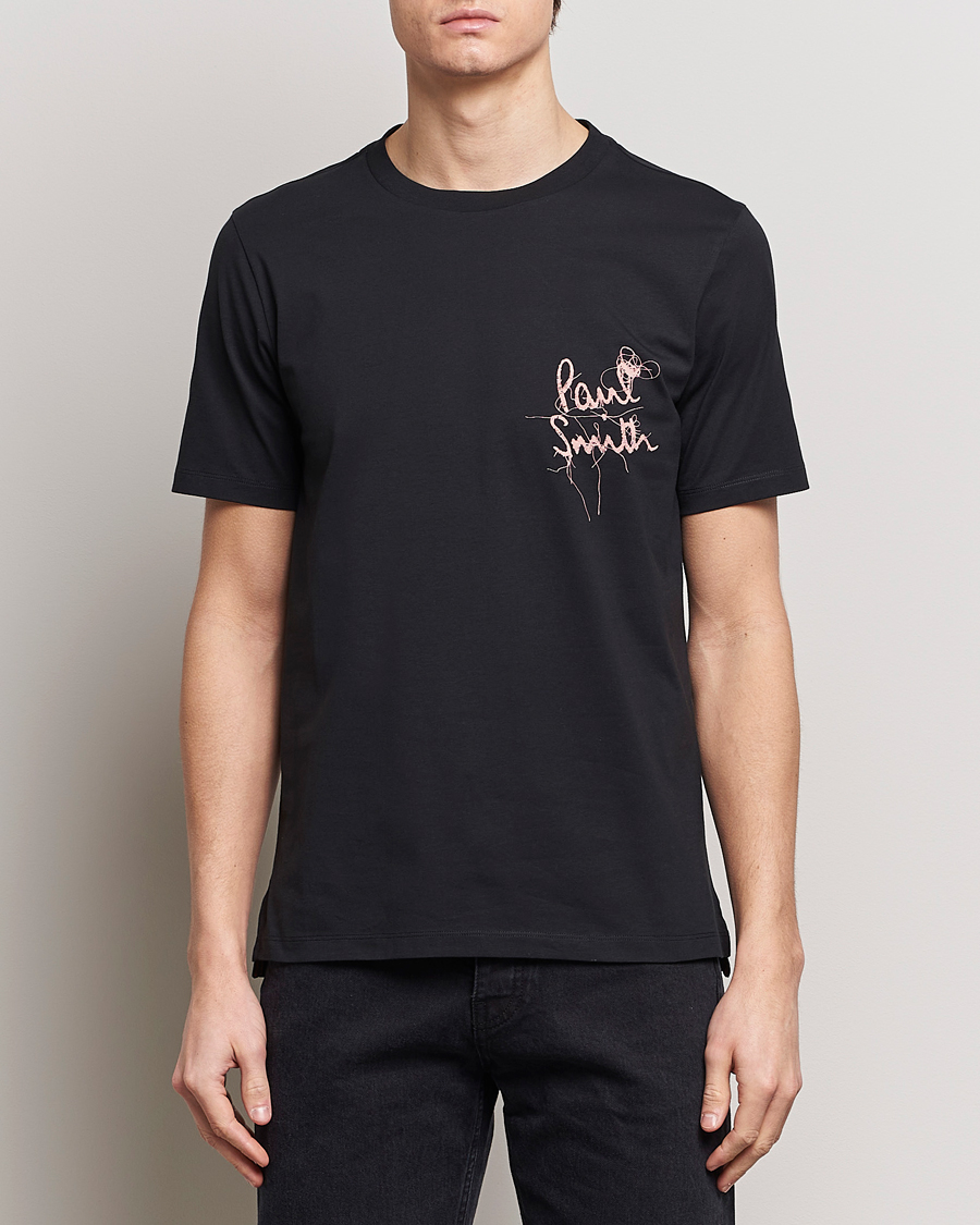 Heren | T-shirts met korte mouwen | Paul Smith | Organic Cotton Logo Crew Neck T-Shirt Black