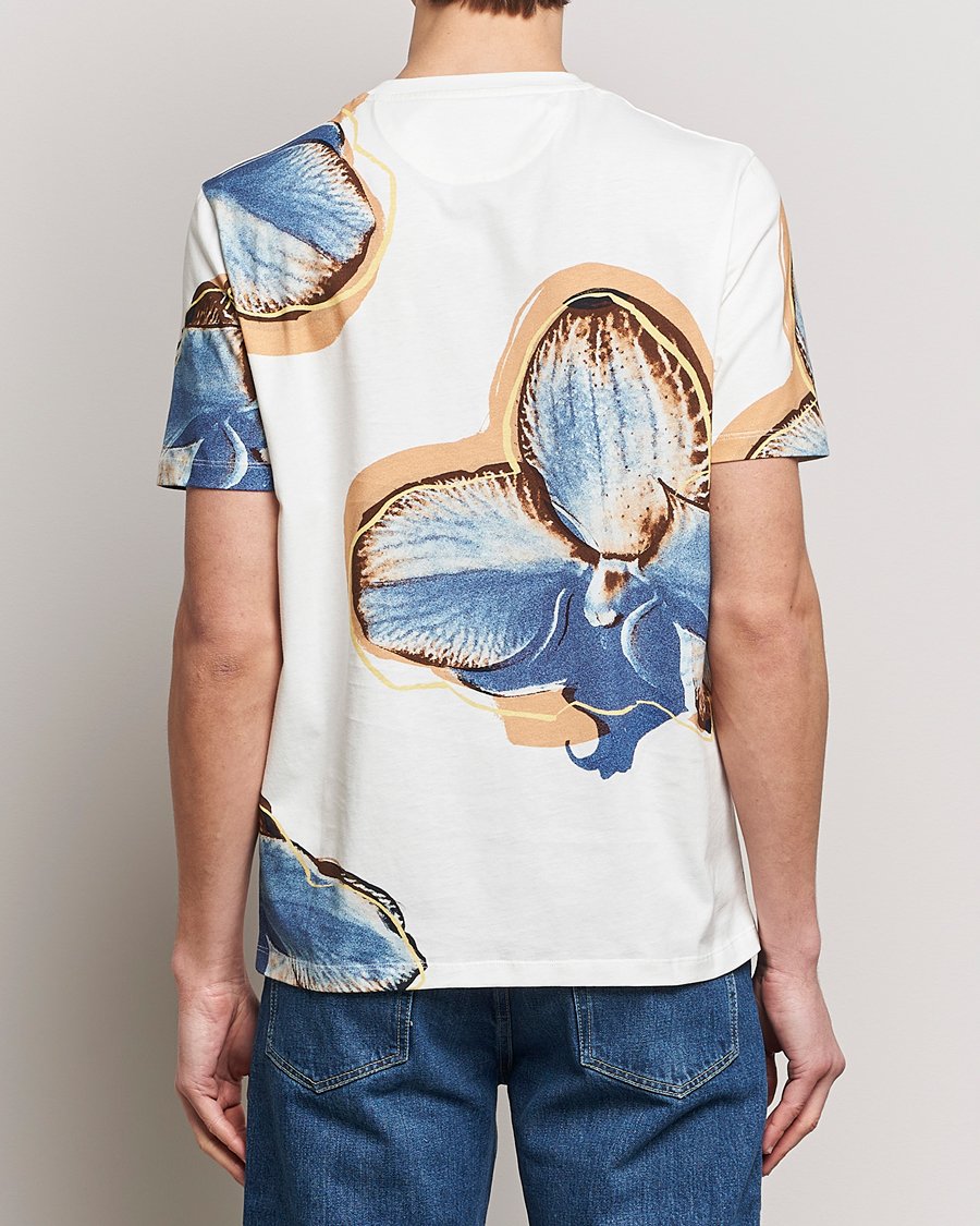 Heren | T-shirts | Paul Smith | Organic Cotton Printed Orchid T-Shirt White