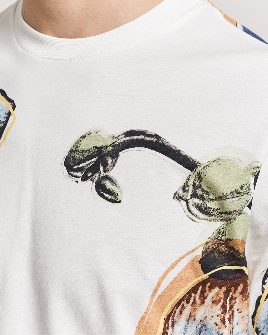 Heren | T-shirts | Paul Smith | Organic Cotton Printed Orchid T-Shirt White