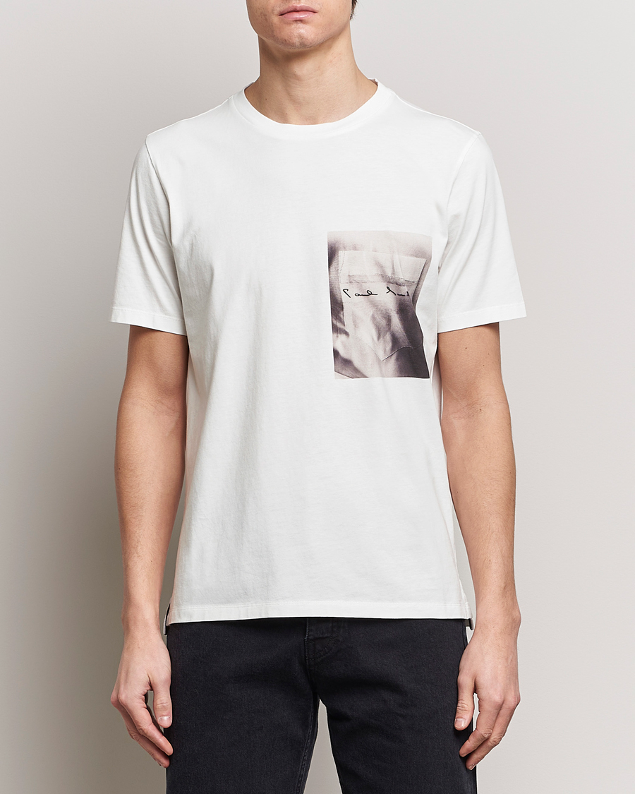 Heren | Witte T-shirts | Paul Smith | Organic Cotton Printed T-Shirt White