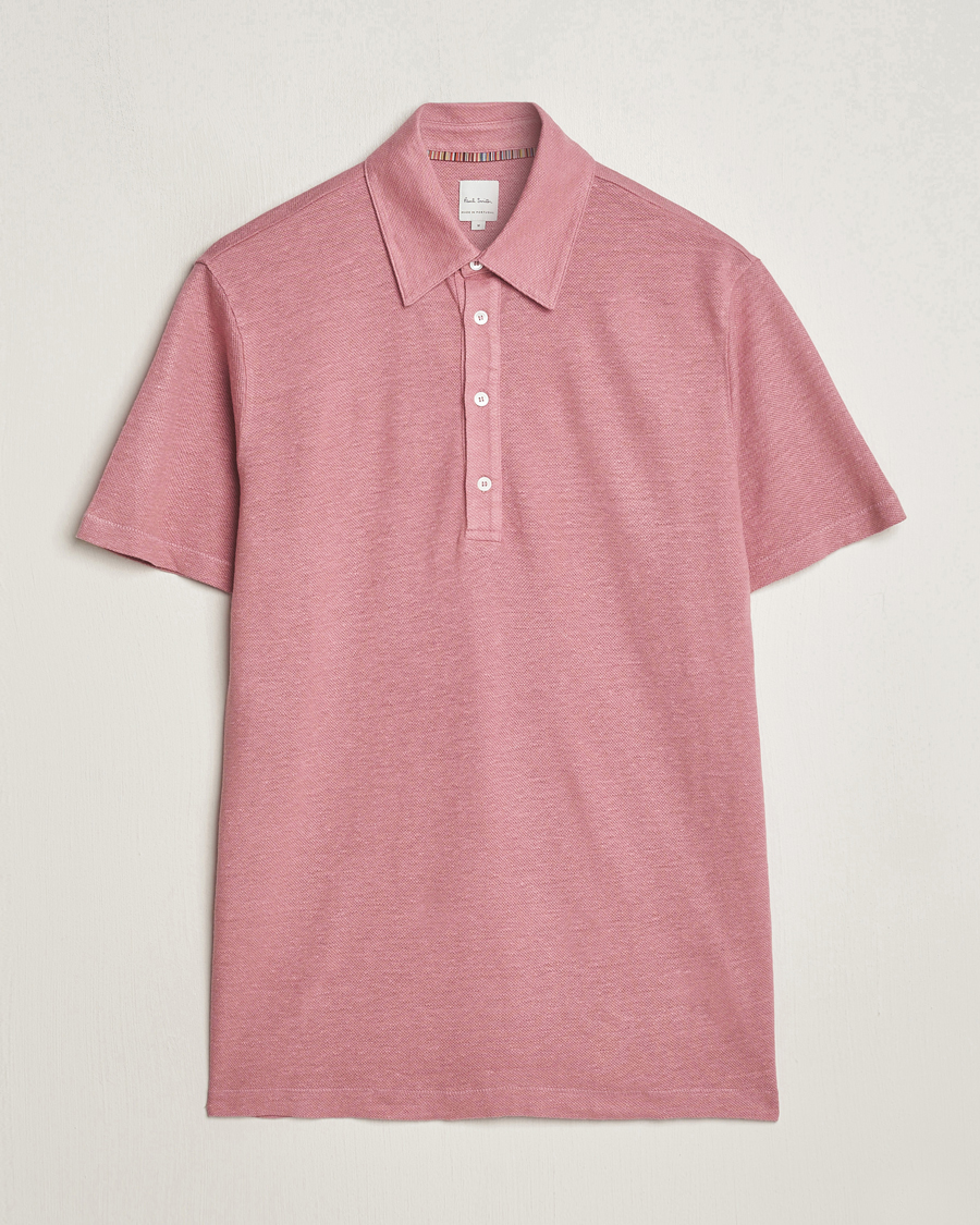 Heren | Polo's | Paul Smith | Linen Polo Pink