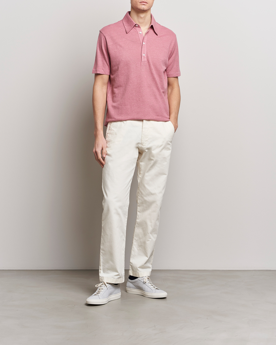 Heren | Polo's | Paul Smith | Linen Polo Pink