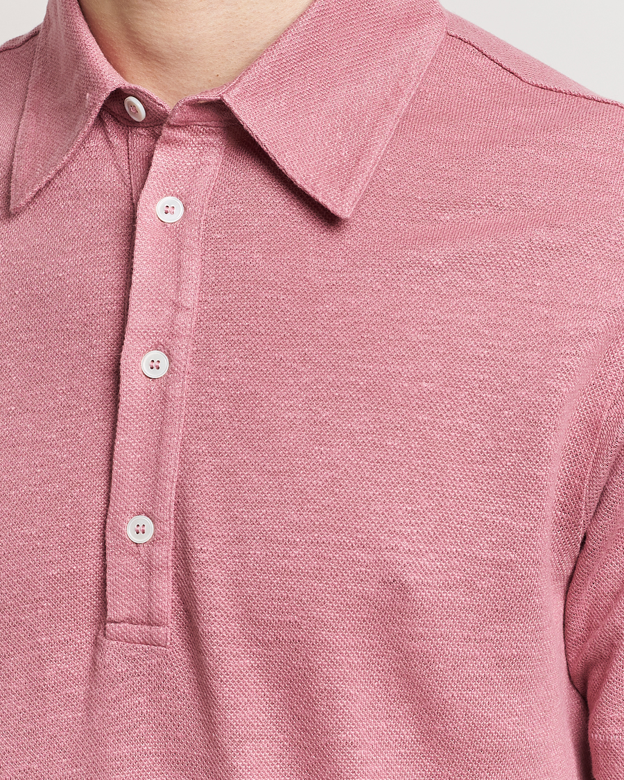 Heren | Polo's | Paul Smith | Linen Polo Pink