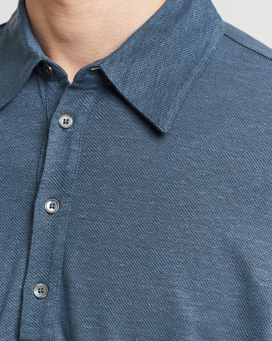 Heren | Polo's | Paul Smith | Linen Polo Blue