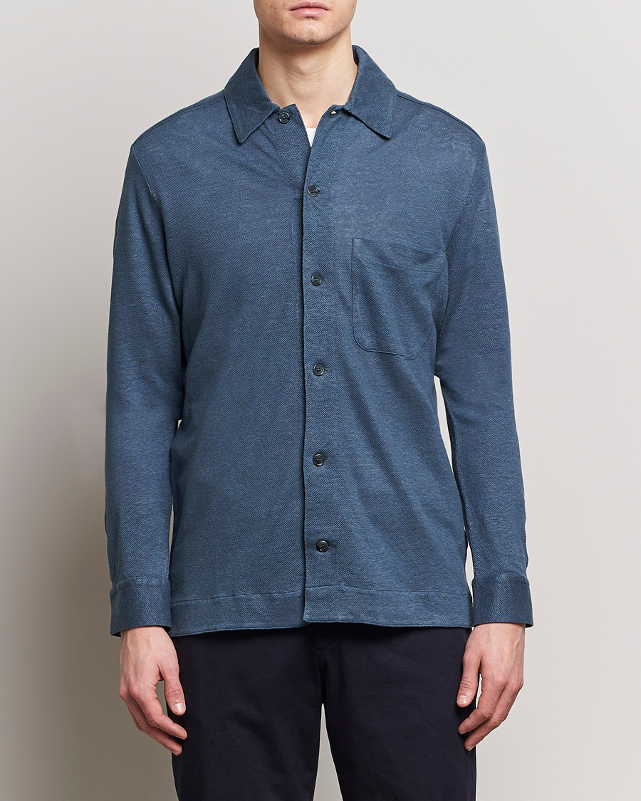 Heren | Overhemden | Paul Smith | Linen Jersey Shirt Blue
