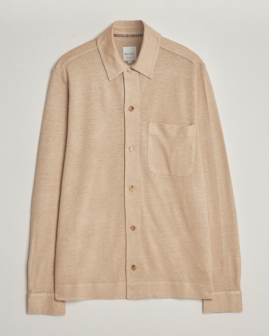 Heren | Overhemden | Paul Smith | Linen Jersey Shirt Beige