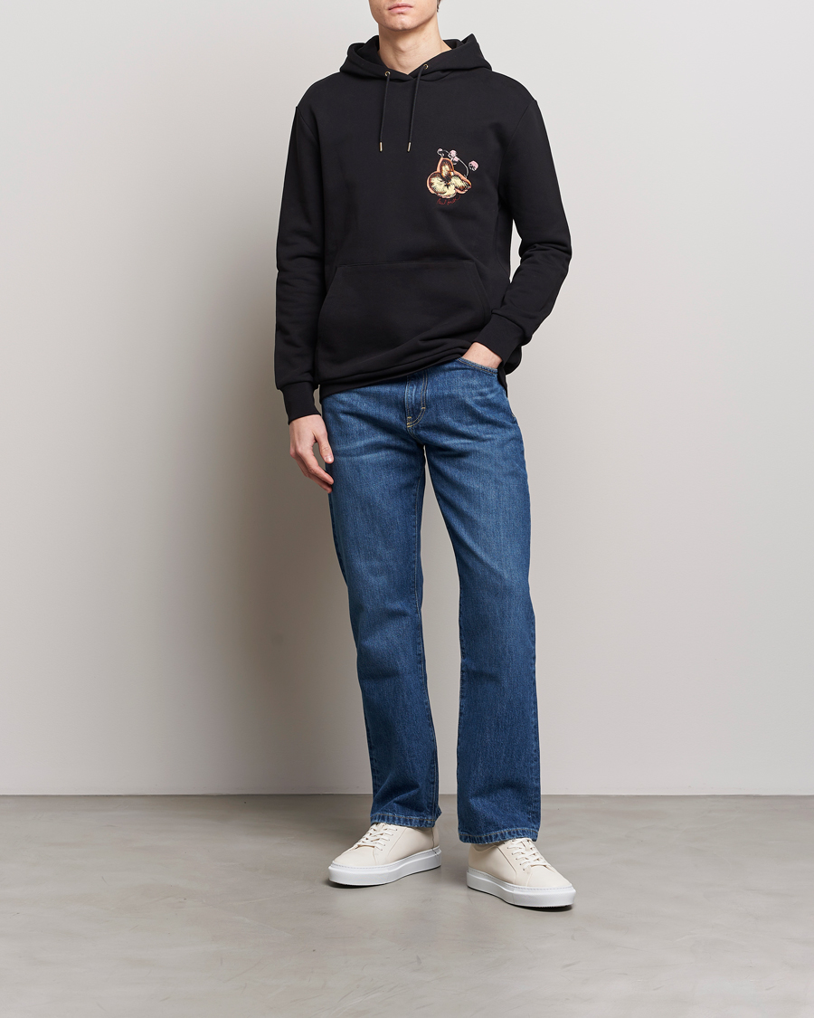 Heren | Truien | Paul Smith | Printed Orchid Hoodie Black