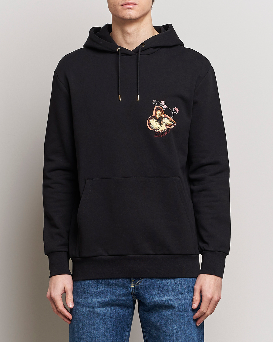 Men |  | Paul Smith | Printed Orchid Hoodie Black