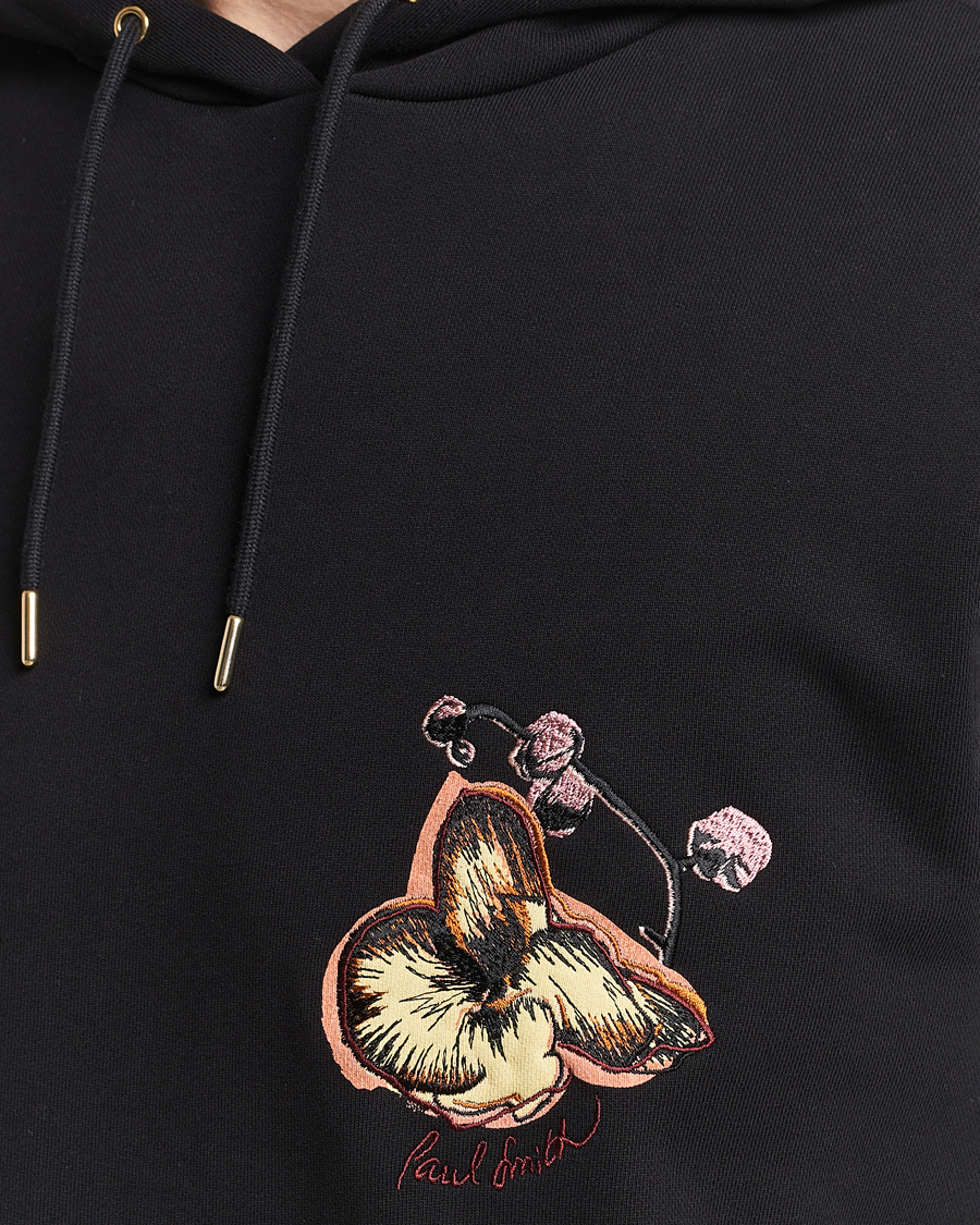 Heren | Truien | Paul Smith | Printed Orchid Hoodie Black