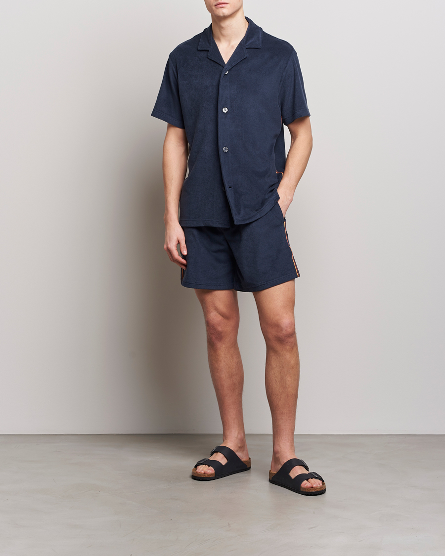 Heren | Korte broek | Paul Smith | Stripe Towelling Shorts Navy