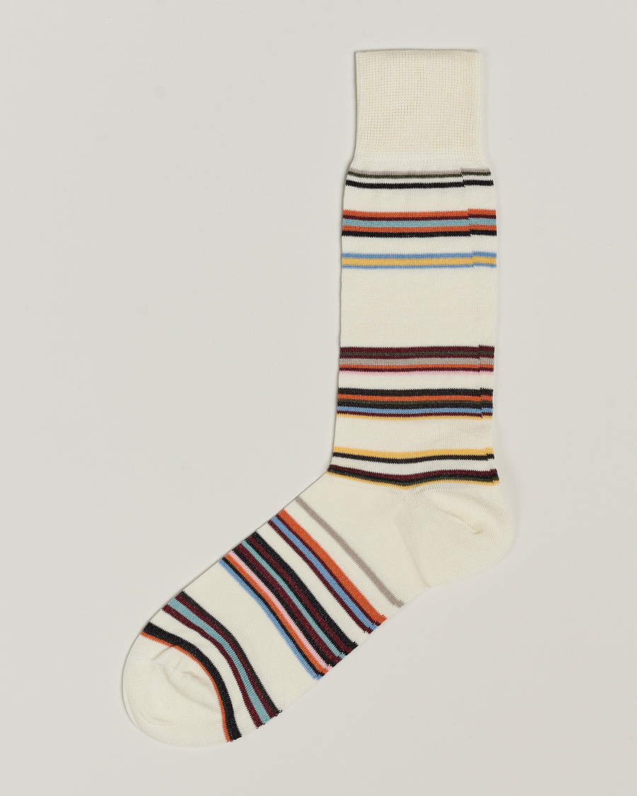 Heren | Ondergoed | Paul Smith | Flavio Signature Stripe Socks White