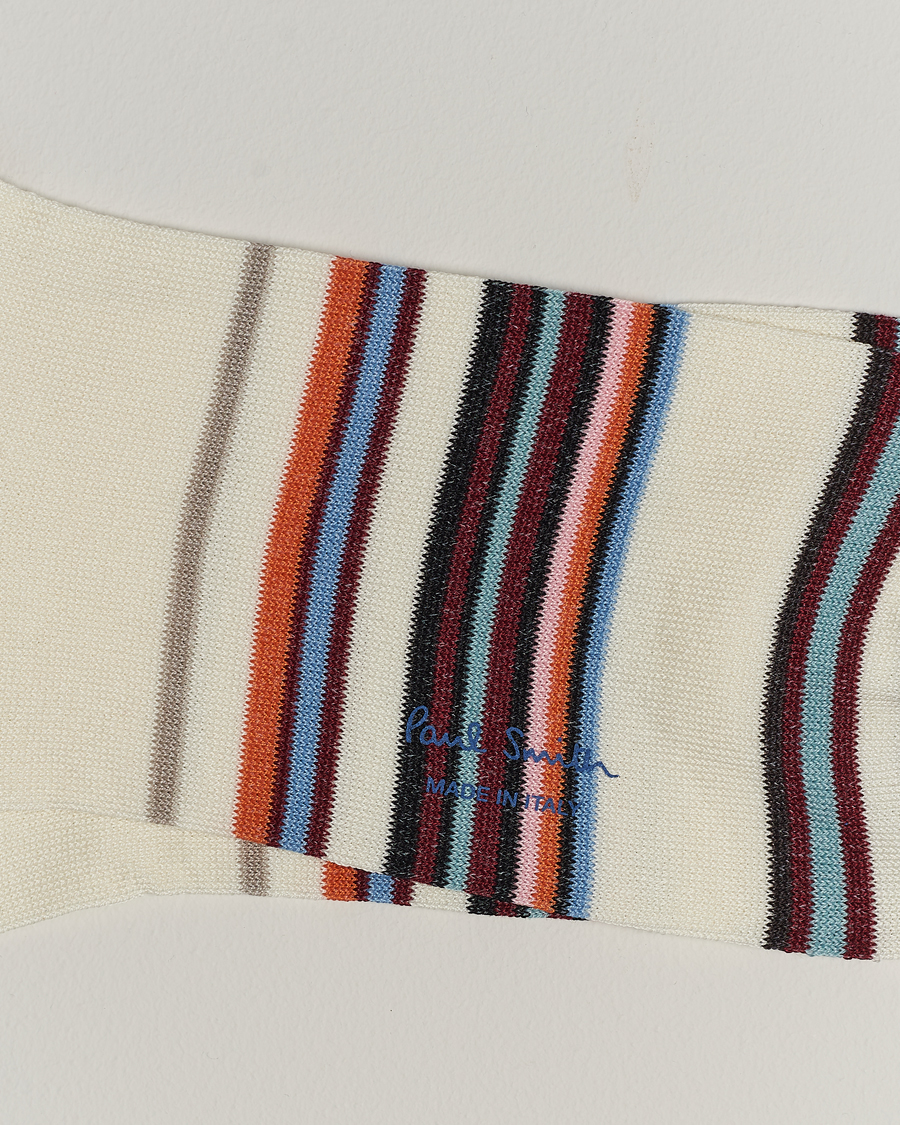 Heren | Alledaagse sokken | Paul Smith | Flavio Signature Stripe Socks White