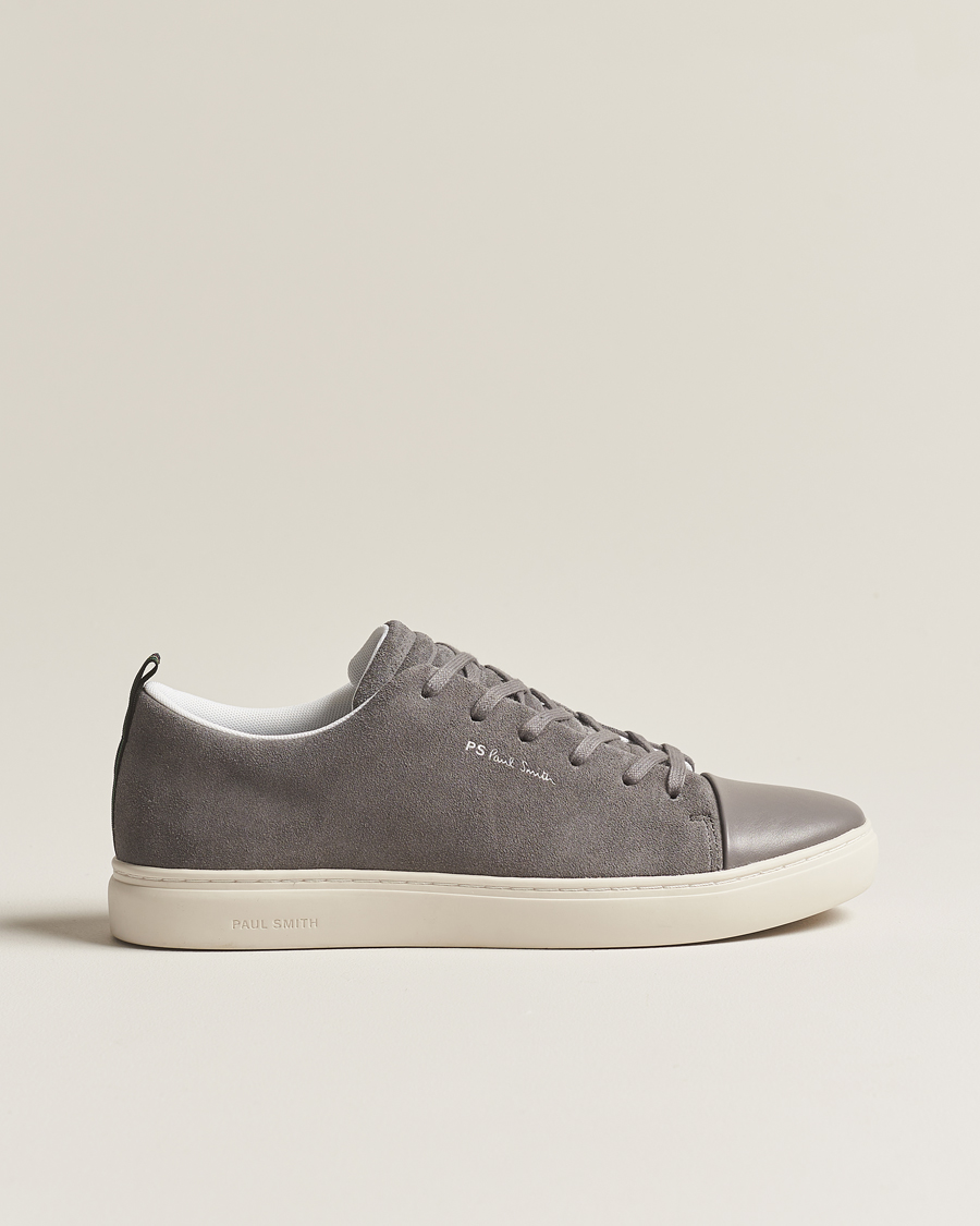 Heren | PS Paul Smith Lee Cap Toe Suede Sneaker Grey | PS Paul Smith | Lee Cap Toe Suede Sneaker Grey