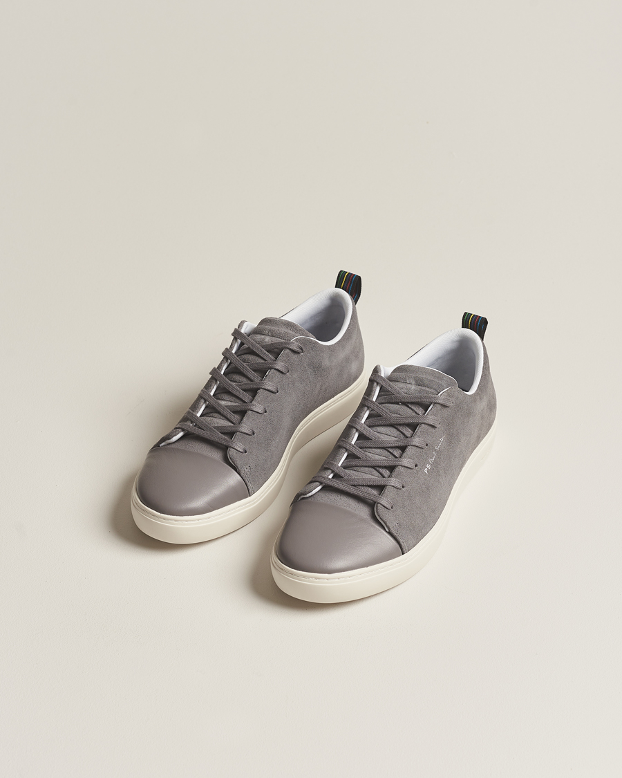Heren | PS Paul Smith Lee Cap Toe Suede Sneaker Grey | PS Paul Smith | Lee Cap Toe Suede Sneaker Grey