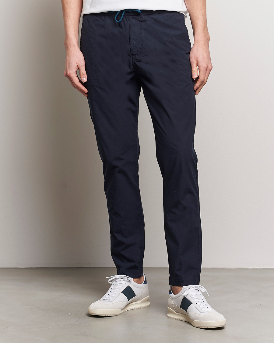Men | PS Paul Smith | PS Paul Smith | Cotton Drawstring Trousers Navy