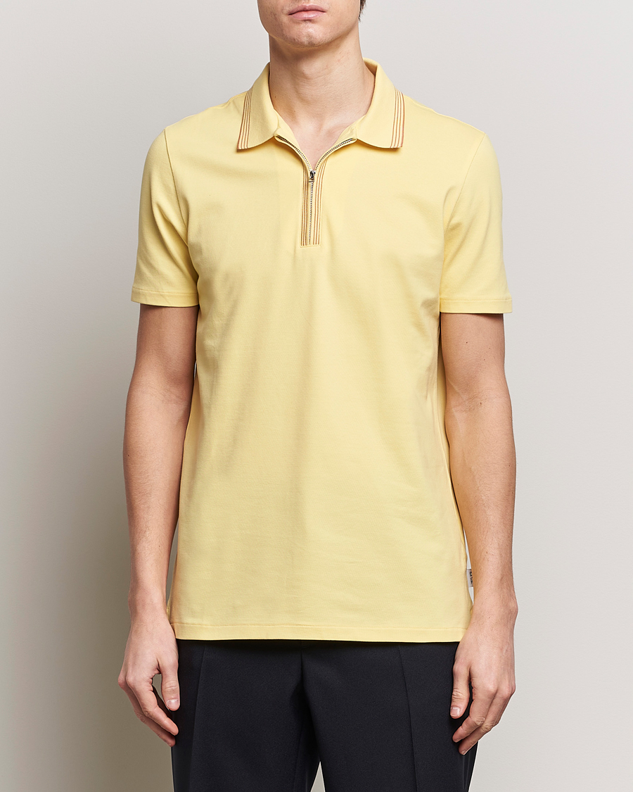 Heren | Paul Smith | PS Paul Smith | Regular Fit Half Zip Polo Yellow