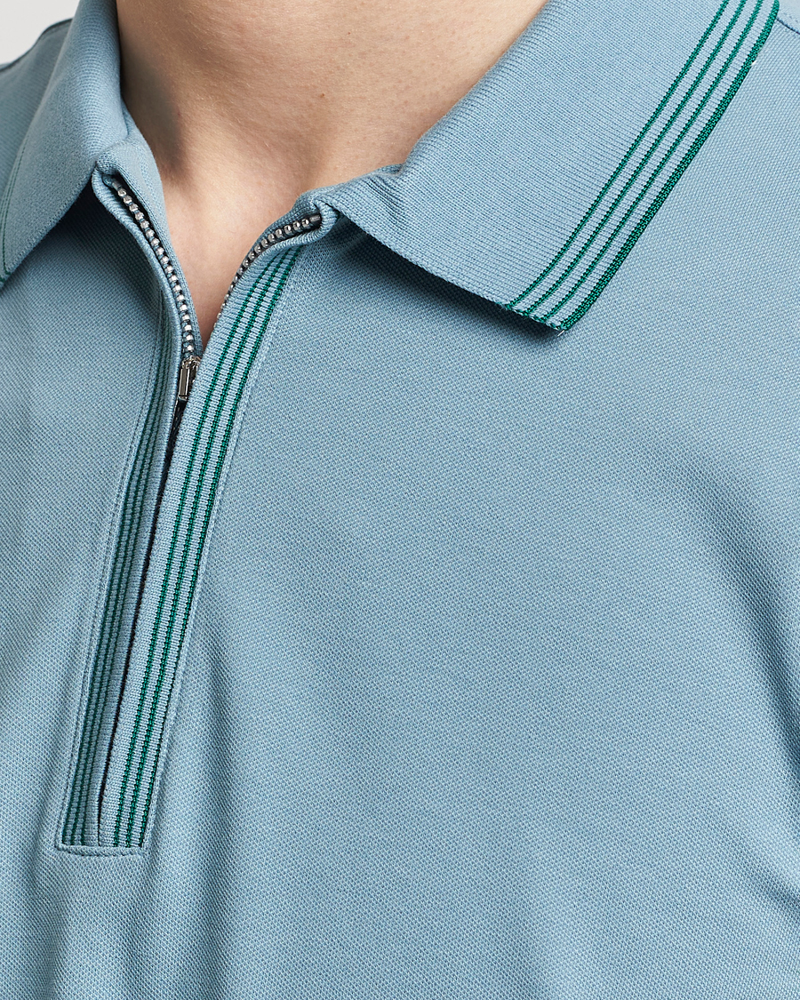 Heren | Polo's | PS Paul Smith | Regular Fit Half Zip Polo Blue