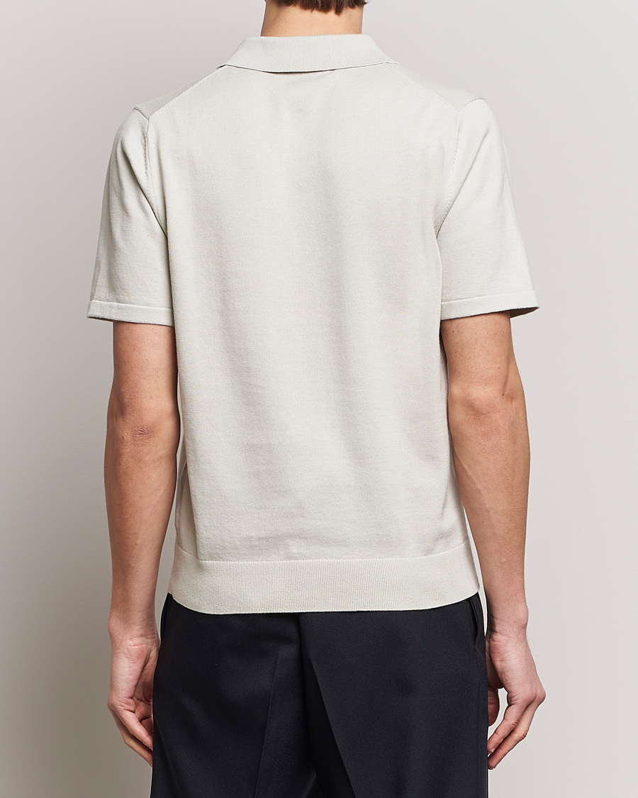 Heren | Polo's | PS Paul Smith | Striped Half Zip Polo Light Grey