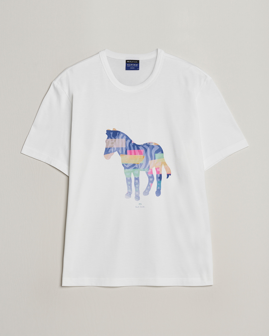 Heren | T-shirts | PS Paul Smith | Organic Cotton Zebra Crew Neck T-Shirt White
