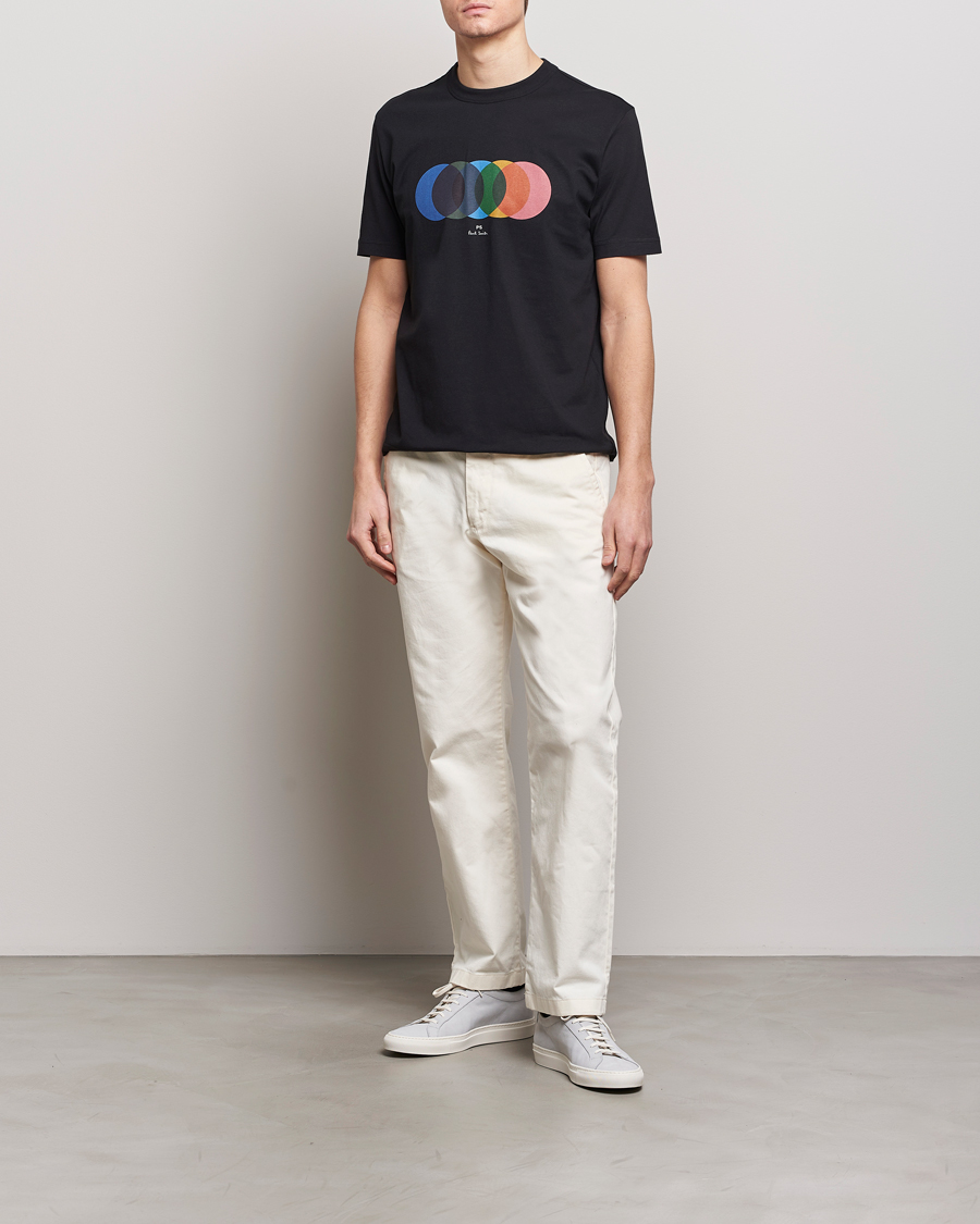 Heren | T-shirts | PS Paul Smith | Organic Cotton Circles Crew Neck T-Shirt Black