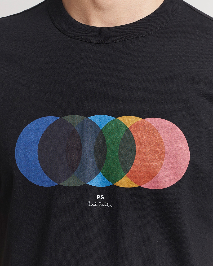 Heren | T-shirts | PS Paul Smith | Organic Cotton Circles Crew Neck T-Shirt Black