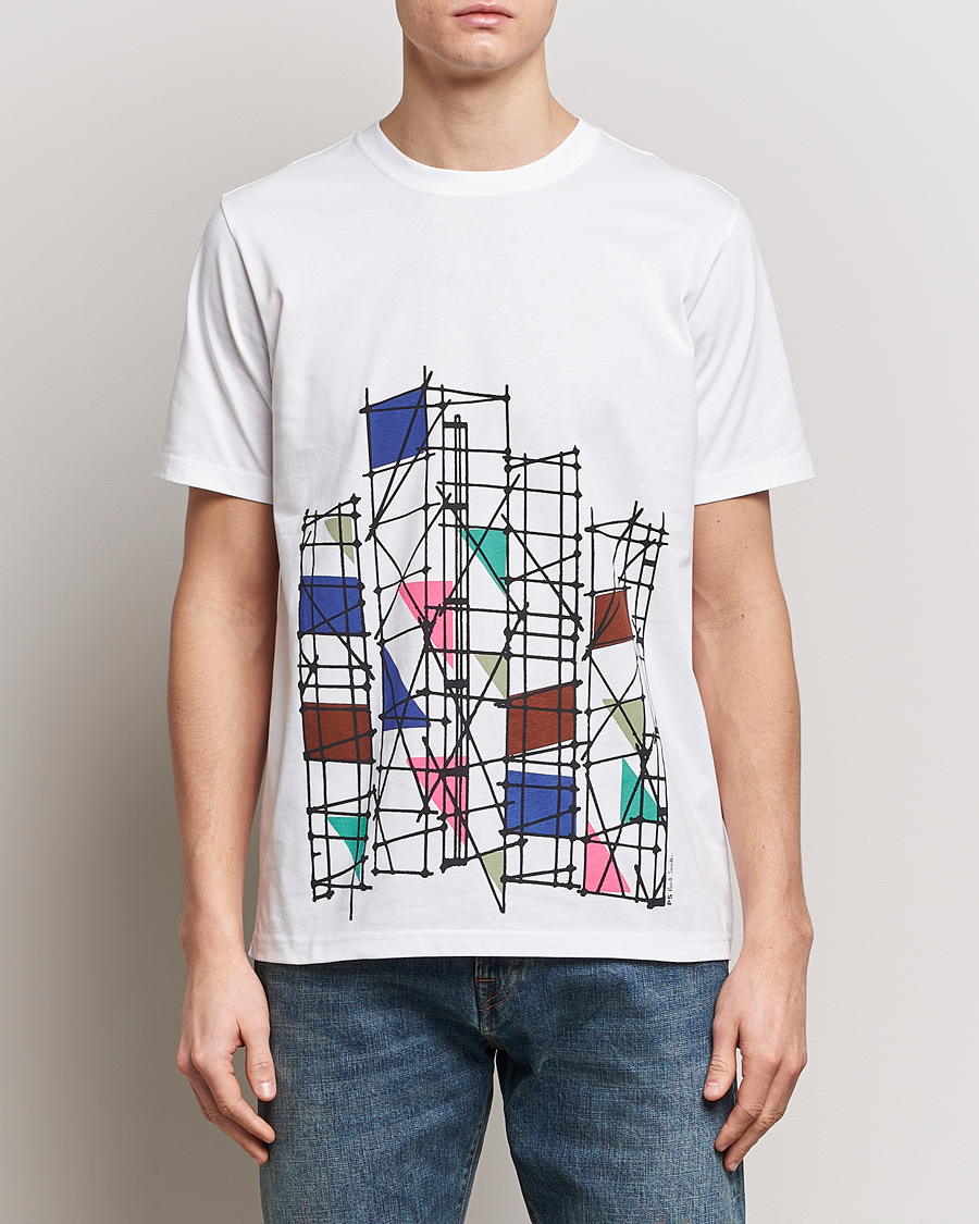 Heren | PS Paul Smith | PS Paul Smith | Organic Cotton Scaffold Crew Neck T-Shirt White