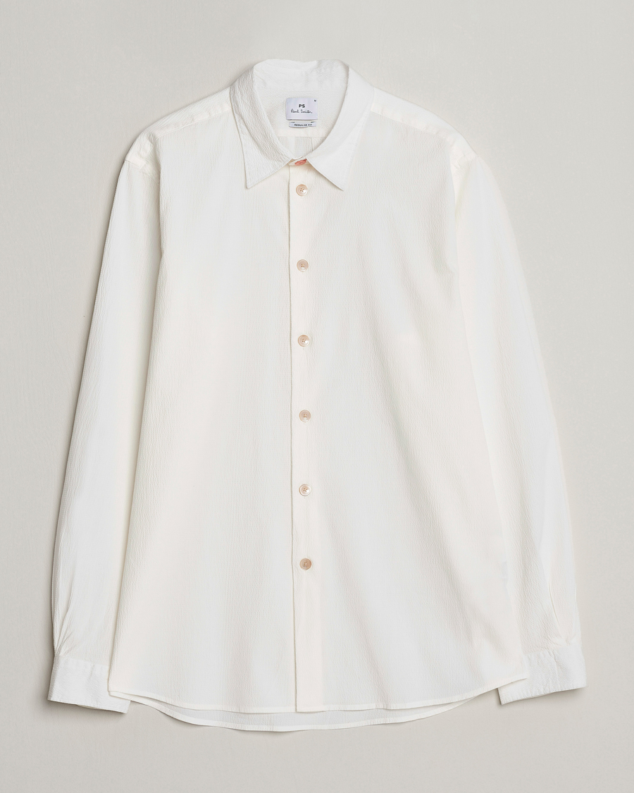 Heren | Overhemden | PS Paul Smith | Regular Fit Seersucker Shirt White